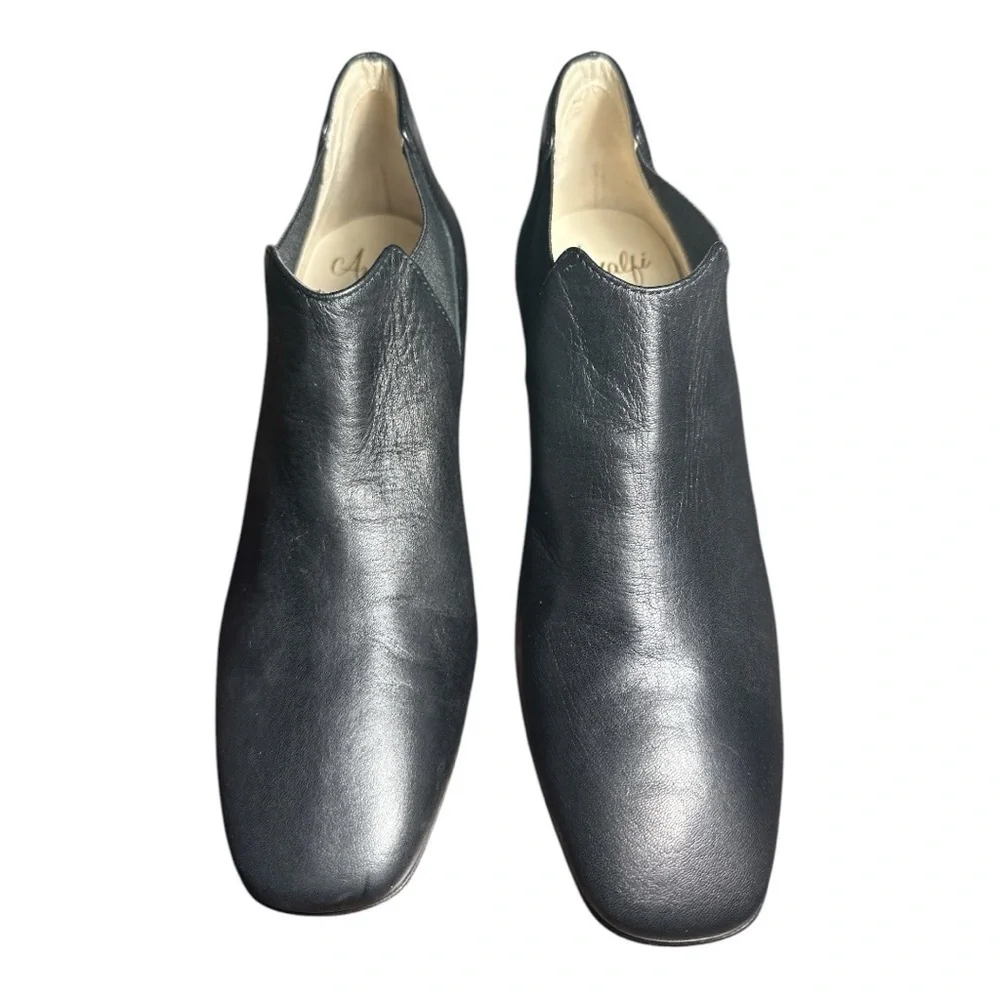 Amalfi by Rangoni Women's Black Leather Ankle Boots size 6.5